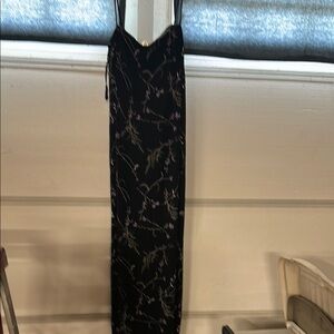 Black Sleeveless Spaghetti Strap Maxi Dress